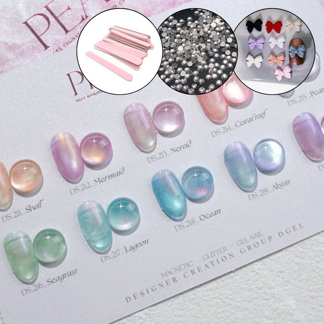 디젤 시그니처 펄베일 10종 단품 자석 글리터젤+파츠 30알, 1개, 12g, DS-218