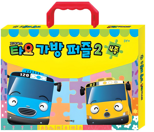 꼬마버스 타요 가방 퍼즐 2(4종), 1세트, 82피스