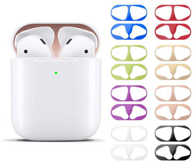 달빛마켓 에어팟 철가루 방지 스티커 18K금도금 2세트, 블루, 에어팟 철가루 방지스티커