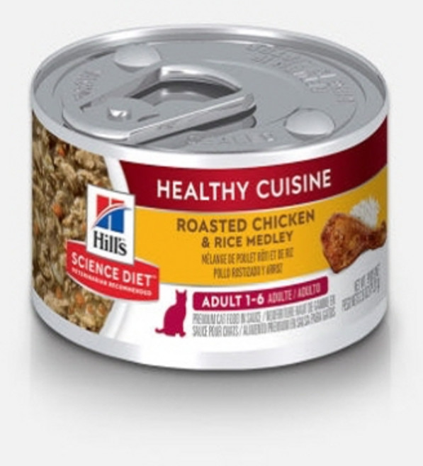 힐스사이언스다이어트 7세이상 어덜트 고양이 헬씨 퀴진 스튜 습식사료, 닭+쌀, 79g, 24개