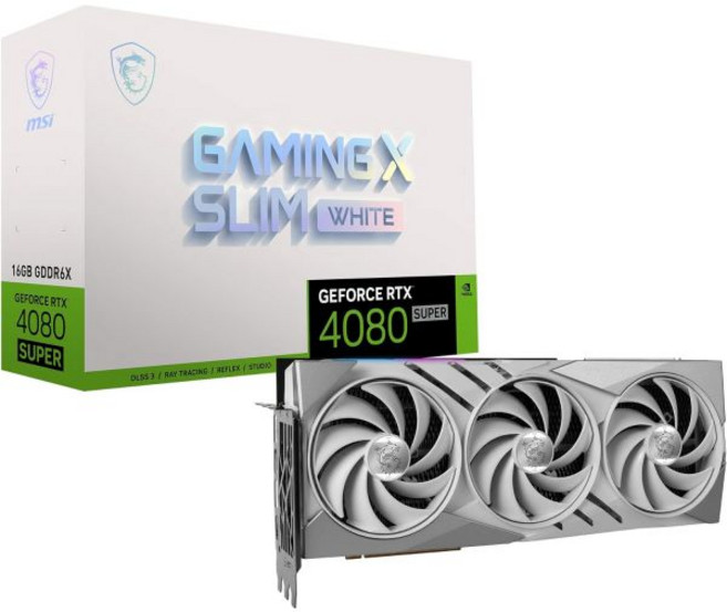 MSI 게이밍 RTX 4080 슈퍼 16G X 슬림 화이트 그래픽 카드(NVIDIA 슈퍼 256비트 익스트림 클록: 2625MHz 16GB GDRR6X 23Gbps HD, MSI 게이밍 RTX 4080 슈퍼 16G X 슬림 화, 1개