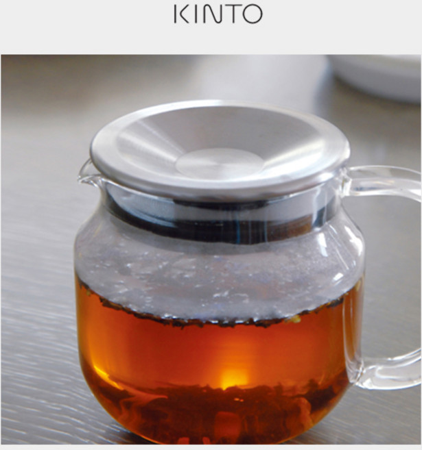 킨토 원터치 티팟 스테인레스 620ml (8687), 클리어, 1세트