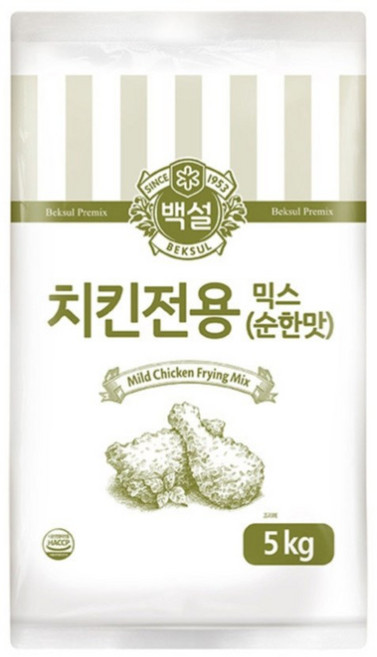 백설 치킨전용믹스 순한맛, 5kg, 1개