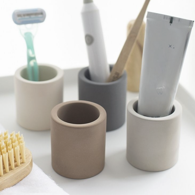 데이모노 모던 규조토 칫솔꽂이, 샌드, 1개