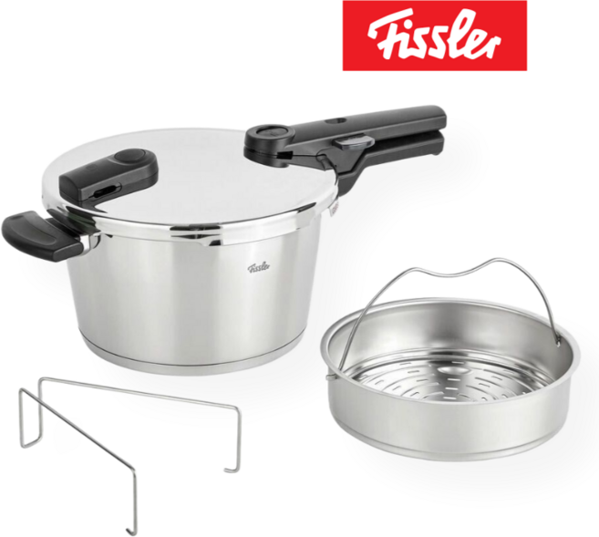 휘슬러 비타퀵 압력 밥솥 찜기세트 4.5L Fissler Vitaquick, 1개, 스테인리스