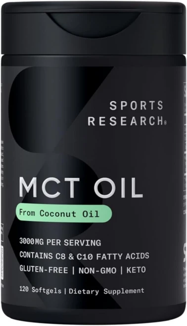 스포츠리서치 MCT 오일 1 000mg 소프트젤 120정, 1개 - 쿠팡