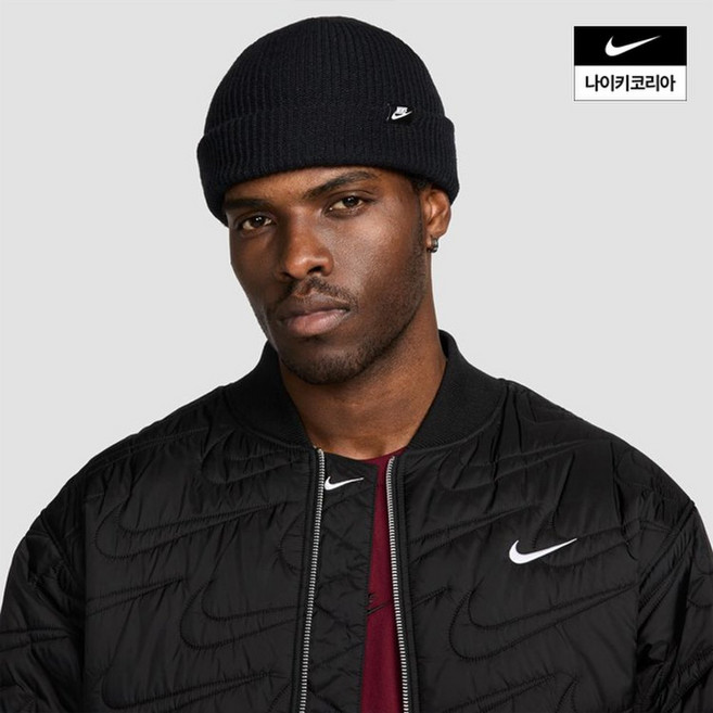 [매장판] 나이키 퓨추라365 쇼트 커프스 비니 HF0176-010, FREE, 블랙, 1개