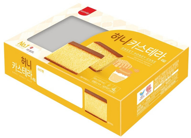 삼립 선물용 허니카스테라 4입 1박스, 620g