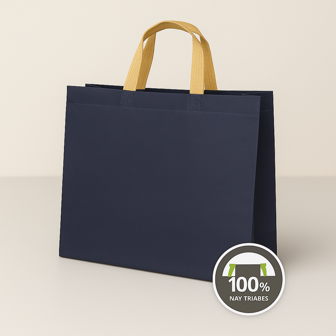 튼튼한 부직포 쇼핑백 10p세트, 네이비, 1개
