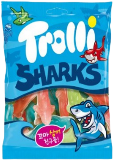 트롤리 상어모양구미 100g 샤크 젤리, 1개