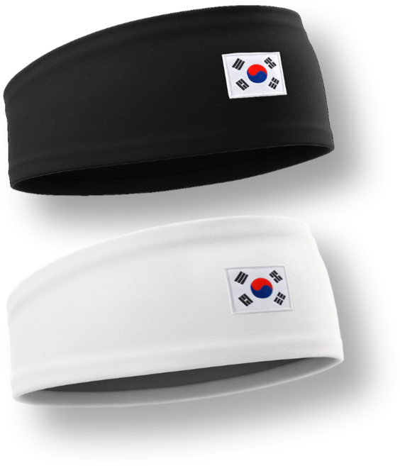 태극기 헤어밴드 스포츠 러닝 마라톤 헬스 등산 땀흡수 땀흘림 방지 밴드, 1개, 블랙