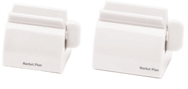 마켓플랜 치약 짜개 디스펜서 압출기, 2개, 화이트