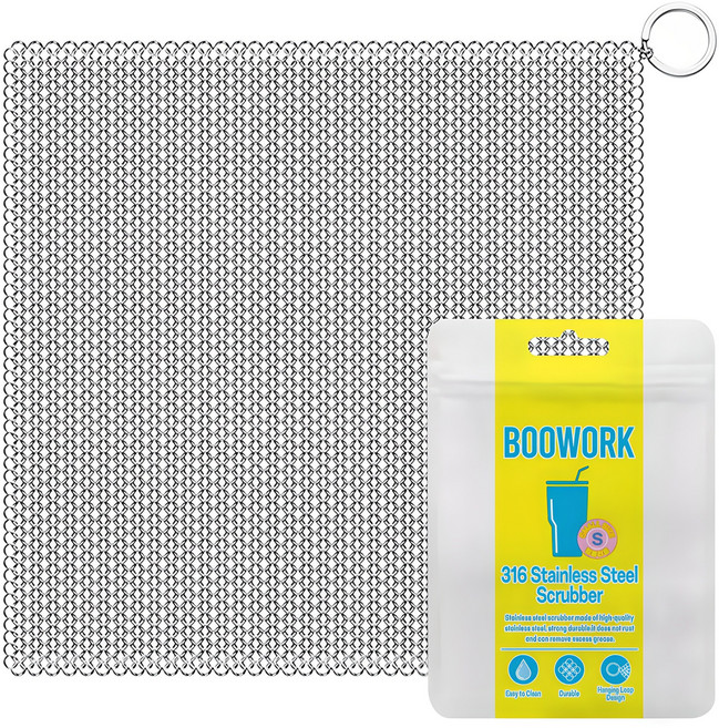 부워크 316L 스테인리스 링 철수세미 텀블러용, 1개입, 1개