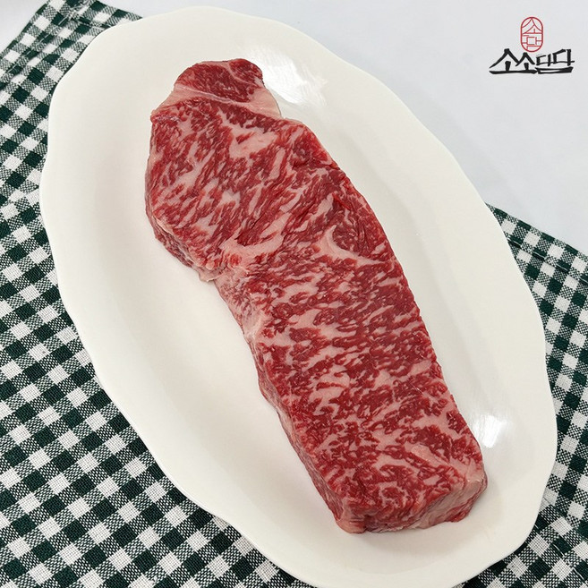[소소담담] 1++ 한우 소고기 채끝 구이용 스테이크, 200g, 3개