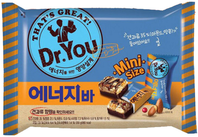 오리온 닥터유 에너지바 미니 310g x 1 무배, 330g, 1개