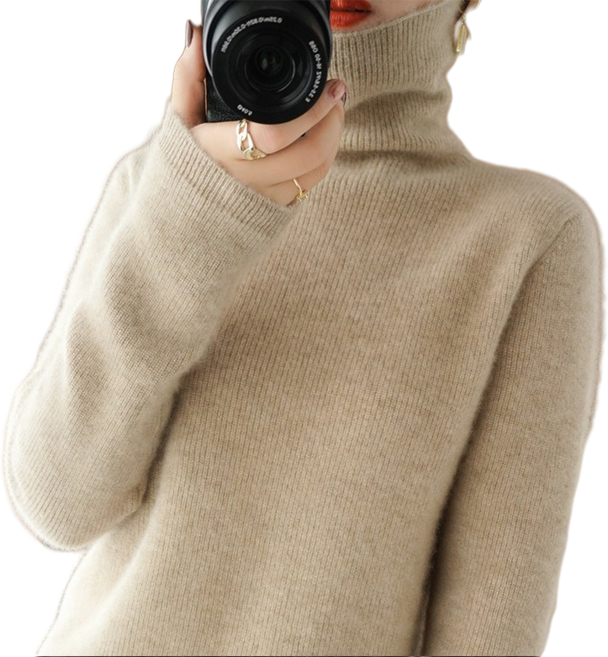 캐시미어 100 목폴라 니트 여자 겨울