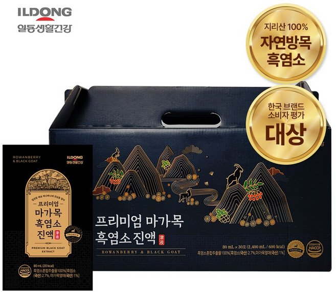 일동생활건강 프리미엄 마가목 흑염소진액 엑기스 흑염소즙, 1박스, 2.4L