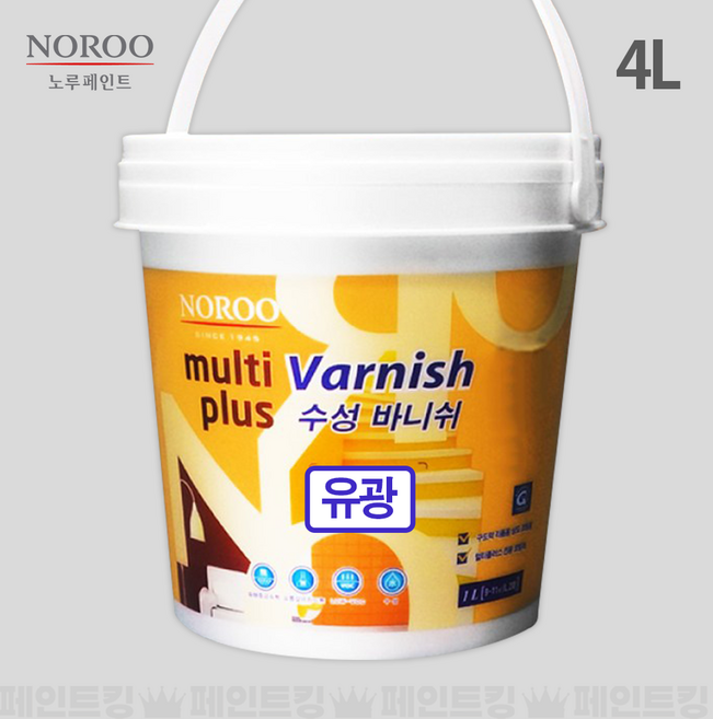 노루페인트 멀티플러스 수성바니쉬 다용도 코팅, 유광 투명, 1개