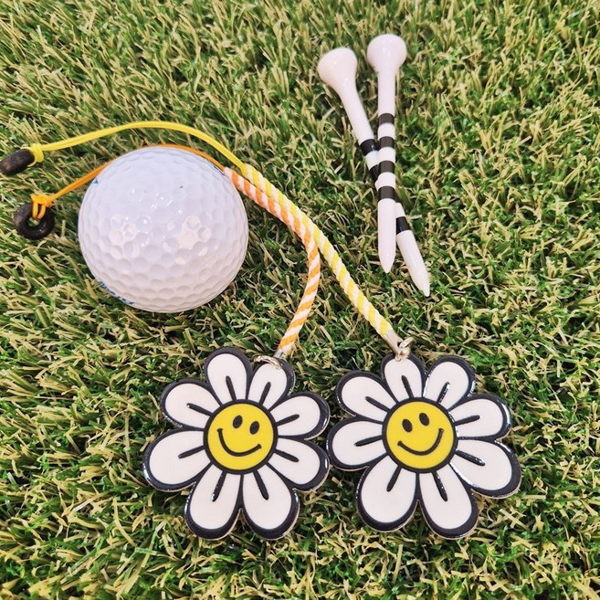 Lume 골프 티걸이인형 민들레스마일 골프티 티꽂이인형, 2개, 혼합