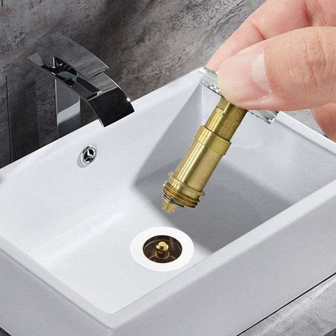 세면대 물마개 원터치 폽업마개 진영 세면대부속품 자동팝업, 1개