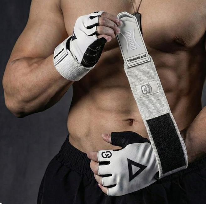 어반그립 헬스장갑 손목보호대 리스트랩 운동 웨이트 반장갑, 1개, 화이트