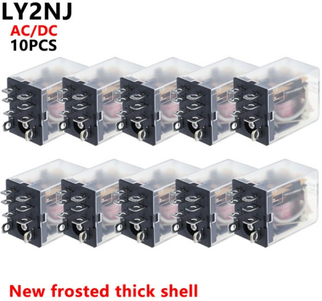 테이블소품 AC/DC 12V 24V 36V 48V 110V 220V 380V 코일 전원 릴레이 ly2nj DPDT 8 핀 hh62p JQX-13 무광, 01 24V, 01 현재 범위 2