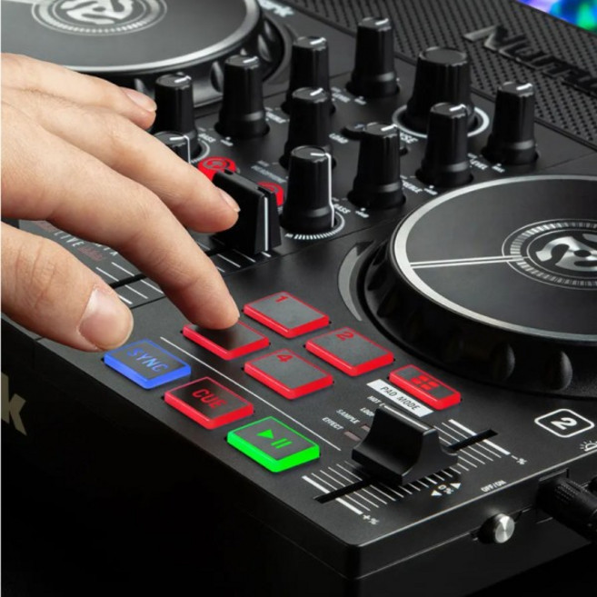 Numark 오픈 코드 Partymix2 II 라이브 DJ 조명 미니 디스크 메이커 휴대용 컨트롤러 무료 소프트웨어, 1개
