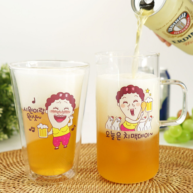 카카오톡 이모티콘 나애미 맥주잔 나만의 문구 주문제작으로 재미와 감동 선물, 20.최고에요, 비어캔, 기본문구, 1개