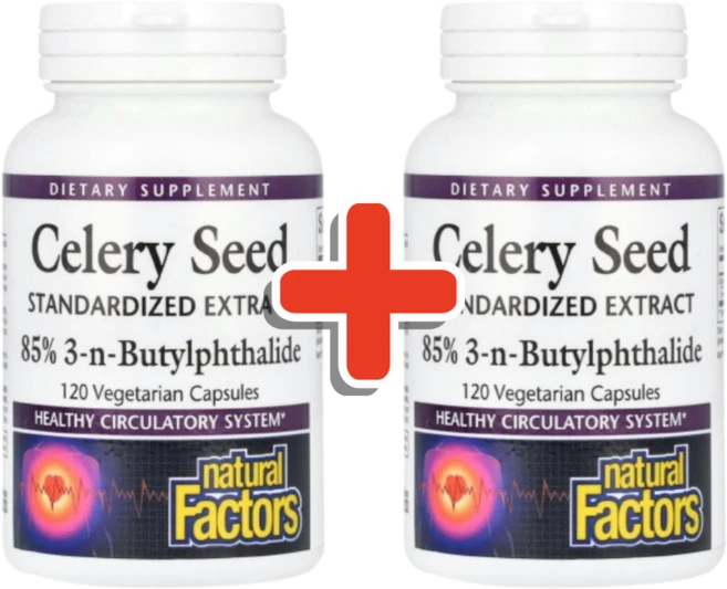 내추럴팩터 샐러리 씨앗 씨드 시드 추출물 표준화 베지캡슐 120정 2개 - 쿠팡