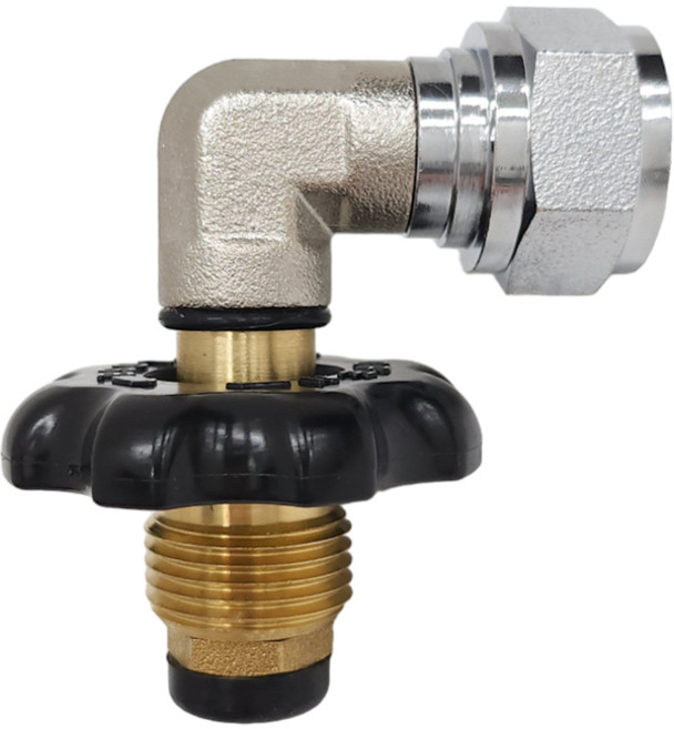 캠핑돔즈 LPG가스통 방향 전환 어댑터, 1개