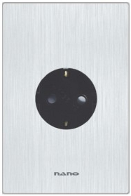 LED앤샵 나노아트2 블랙 스위치 콘센트 1구 2구 3구 4구 전기스위치 전기콘센트 보조대 맹커버 콘센트커버 콘센트교체 스위치커버 전등스위치 3로스위치 콘센트덮개 전기재료, 13. 나노1구 콘센트, 1개