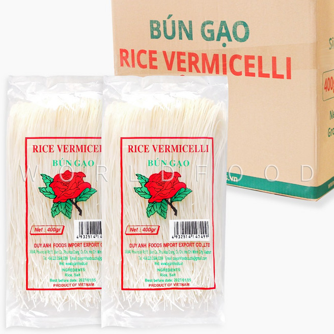 베트남쌀국수 장미 분가오 1mm RICE VERMICELLI BUN GAO, 400g, 30개