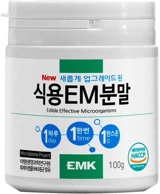 [이엠팜] 식용EM분말 - 식용이엠 먹는EM이엠 장내미생물 장내세균 마이크로바이옴 microbiome 장내유익균, 1개, 100g