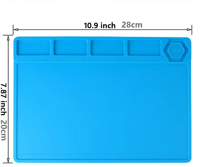 납땜 매트 절연 실리콘 용접 패드 수리 작업 키트 BGA 인두용 내열성 자기 스테이션, 01 빠른, 02 2820