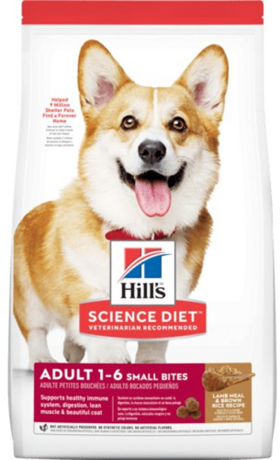 Hills 希爾斯 成犬 優質健康 15.5磅 羊肉與糙米 小顆粒 每日照護 1-6歲 狗 飼料, 1個, 15.5磅-7KG-超取限寄一包, 7kg, 羊肉+米飯