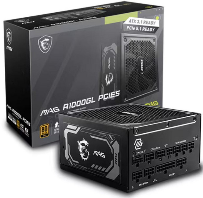 MSI MAG A1000GL 80PLUS 골드 풀모듈러 ATX 3.1
