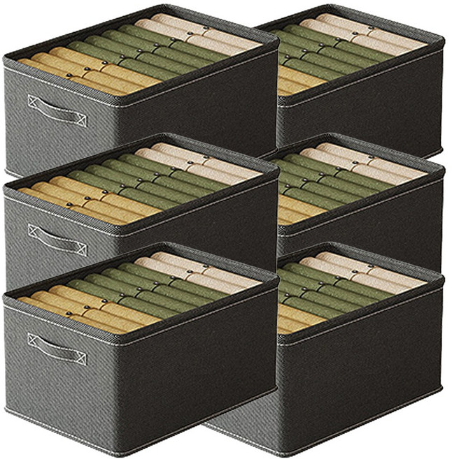 레디박스 다용도 옷 정리함 여름 겨울 의류 수납함 이불 침구 보관함 리빙박스, 6개, 그레이