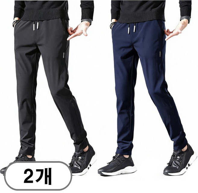 차쿠 1+1(2세트) 남성 겨울 기모바지 스판바지 기모 추리닝 바지 기모 슬랙스팬츠 트레이닝 바지 작업바지 중년 빅사이즈