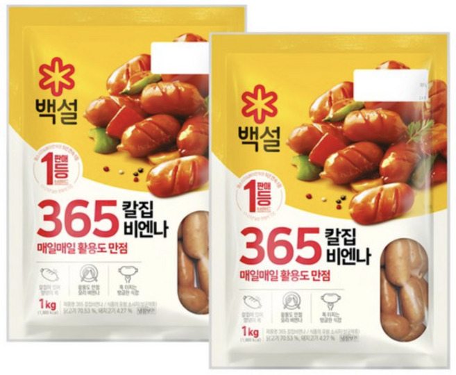 백설 365 칼집비엔나, 2개, 1kg