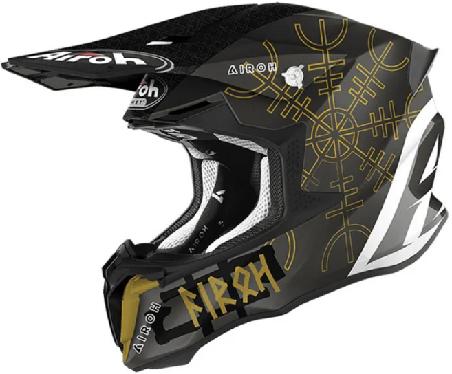 Airoh TWIST 2.0 越野帽 SWORD #34 安全帽, 消光黑金