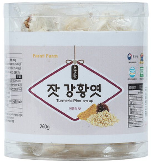 파미가평강황 가평잣엿 알과자 240g 잣강황 /달콤간식, 1개