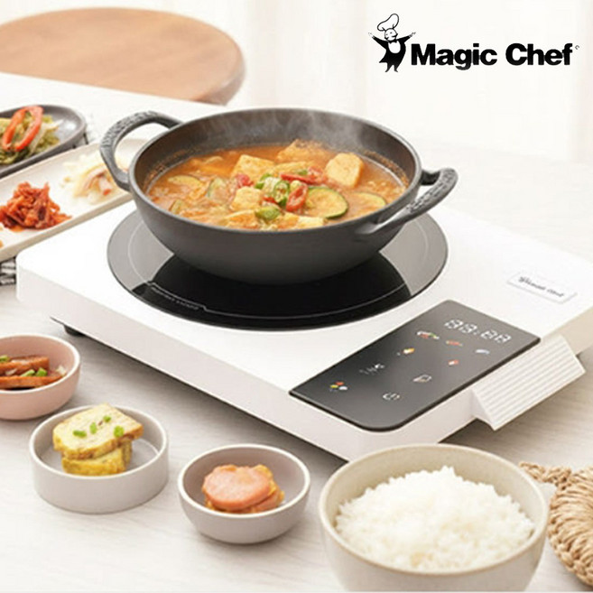 매직쉐프 인덕션 1구 전기레인지 MIR-K1000W 컬러액정 식탁용 미니 1인 전기렌지, 일반형