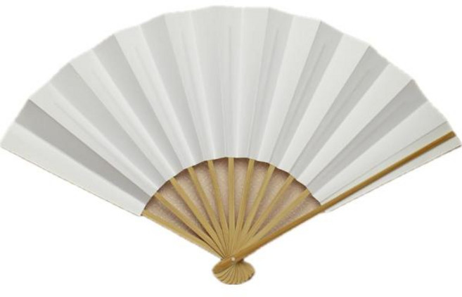 일본 직배송 교토 부채 흰색 고급 뼈 드레싱 일본산 와시 페이퍼
