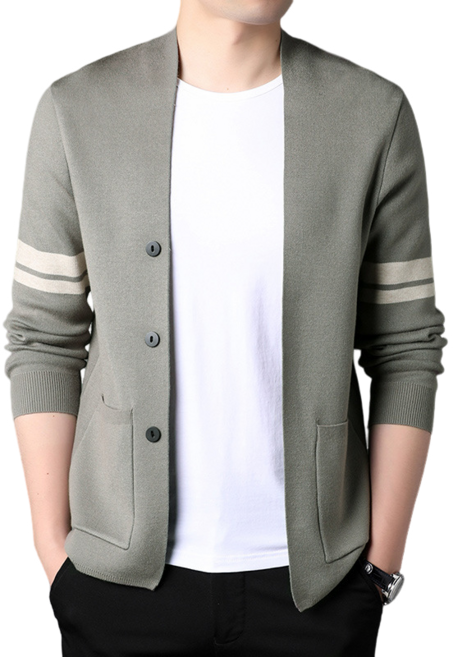 남성 부드러운 데일리 포켓 니트 가디건 중년 상의 30대 40대 50대 뉴타임즈