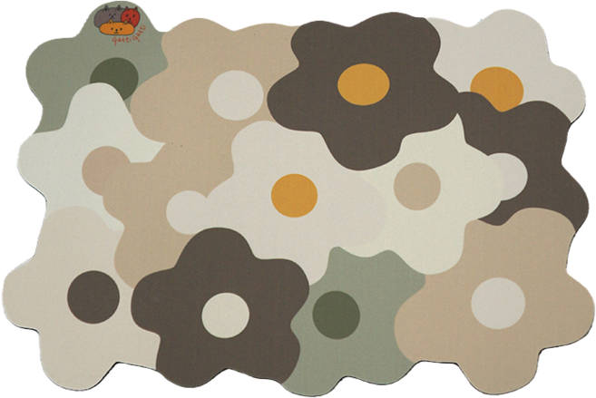 가티가티 고양이 식기매트 강아지 세탁기사용가능, 1개, 브라운