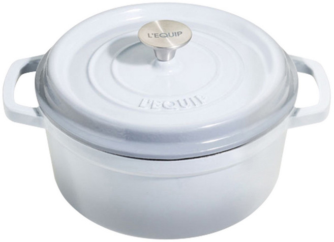 [리큅] 더치오븐 무쇠냄비 22cm LPI-22 (그릴 뚜껑 포함), 그레이, 1개