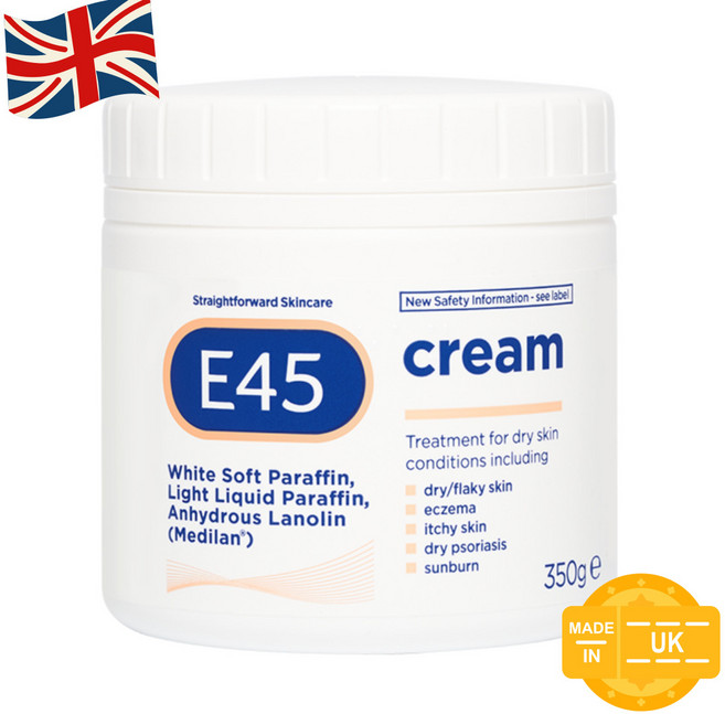 영국 직배송 E45 Dermatological Moisturising 크림350g, 350g, 1개