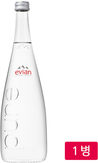 에비앙 에비앙로스카 글라스, 750ml, 1개