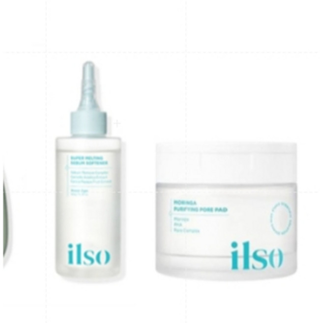 ilso 淨化毛孔棉片 黑頭導出精華 溫和舒緩, 1個, 導出液+毛孔棉片60片