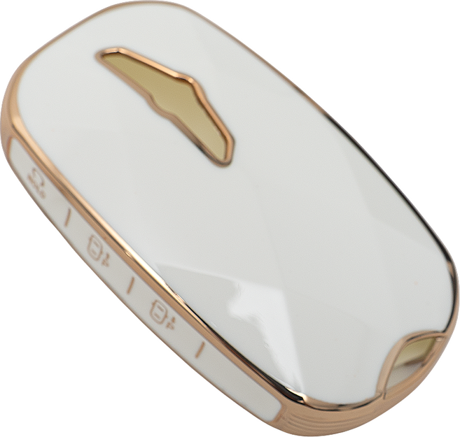 현대 GV 페이스리프트 호환 스마트 차 키케이스 키홀더 TPU 키커버 리모컨, TA88-7버튼, 화이트골드